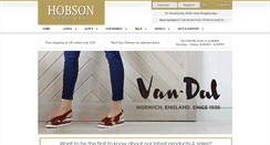 Desktop Screenshot of hobsonshoes.co.uk
